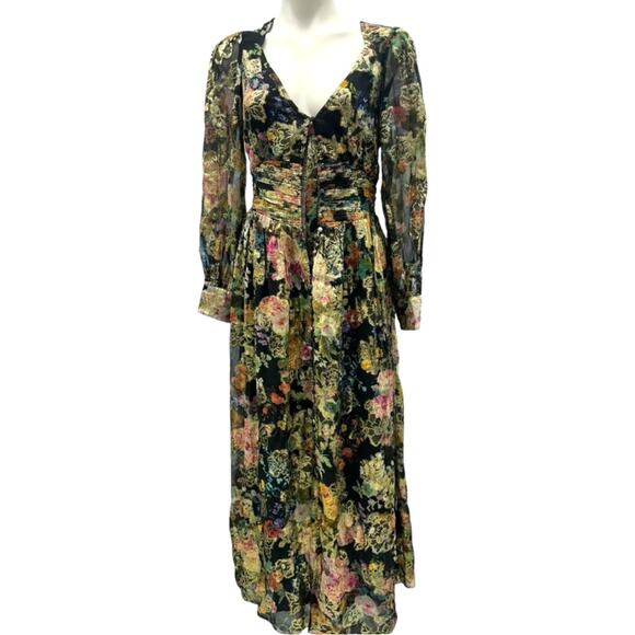 Hemant and Nandita Rafa Maxi Dress in Black Medium  New with tags! - Picture 3 of 13